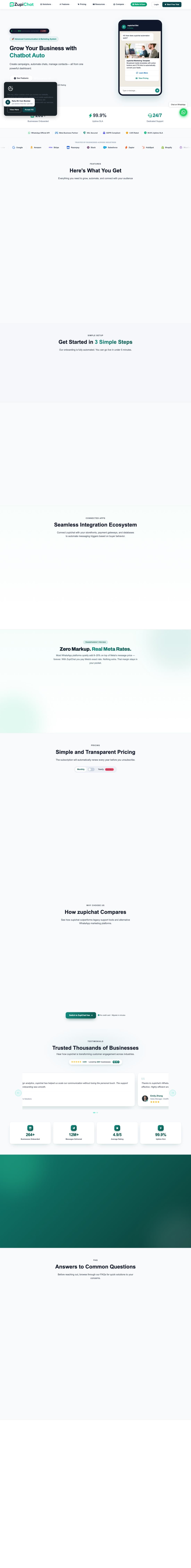 ZupiChat — live site screenshot